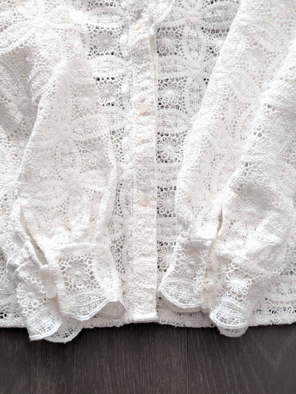 Sezane Chlo Lace Guipere Blouse - Picture 2 of 3